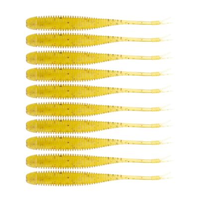 BAITFUEL Flat Sided Shad Infused with Supercharged X55 Formula Gel: Fish Scent Technology with Powerful Attractants | 3.5-Inch, Smallie Dew (PN: X79592)