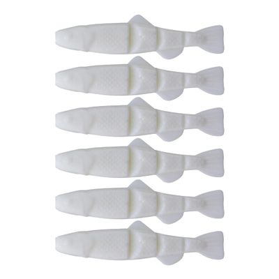 BAITFUEL Swimming Minnow Infused with Supercharged X55 Formula Gel: Fish Scent Technology with Powerful Attractants | 4-Inch, White (PN: X84502)