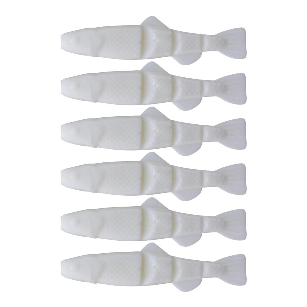 BAITFUEL Swimming Minnow Infused with Supercharged X55 Formula Gel: Fish Scent Technology with Powerful Attractants | 4-Inch, White (PN: X84502)