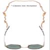 Calabria Fashion Eye Glasses Chain Holder Beaded Crystals Brown Women Eyeglass Necklace Retainer Rubber Loops Around Neck view 2