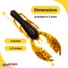 American Baitworks BAITFUEL Paca Slim Infused with Supercharged X55 Formula Gel: Fish Scent Technology with Powerful Attractants|3.5-Inch, Alabama Craw (PN: X61518) view 2