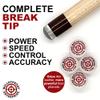 Bulletproof Break Tips - Polymer Break & Jump Tip | Professional Pool Cue Tips & Pool Stick Accessories | Billiards Accessories for Adults & Pool Players | Comes with Patch & Sticker! 15mm, 2 Count view 3