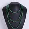 1920s Long Fake Pearls Strand Necklace Layered Retro Vintage Imitation Round Beaded Ball for Women Flapper Party Wedding Costume Party Halloween Jewelry Mother's Day Gift-Green view 2