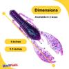 BAITFUEL Paca Slim Infused with Supercharged X55 Formula Gel: Fish Scent Technology with Powerful Attractants | 4-Inch, Junebug (PN: X65503) view 2