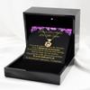 Heart Knot Gold Necklace Luxury Box Cadena de oro para esposa con mensaje personalizado, Regalo de aniversario de boda o navidad view 2