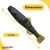 BAITFUEL Swimming Minnow Infused with Supercharged X55 Formula Gel: Fish Scent Technology with Powerful Attractants | 4-Inch, Green Pumpkin (PN: X84505) view 2