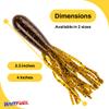 BAITFUEL Tubes Infused with Supercharged X55 Formula Gel: Fish Scent Technology with Powerful Attractants | 2.5-Inch, Brown Pumpkin Copper (PN: X74577) view 2