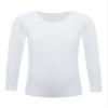 Hansber Kids Girls Boys Compression Base Layer Thermal Underwear Tops Stretchy Nylon Long Sleeve Undershirts Type B(White) 10-12 view 1
