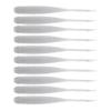 BAITFUEL Flat Sided Shad Infused with Supercharged X55 Formula Gel: Fish Scent Technology with Powerful Attractants | 3.5-Inch, Grey Ghost (PN: X79582)