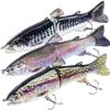 TRUSCEND Easy Catch SwimMax with BKK Hooks, Magic Noisy Wiggling and Vibrating Actions for More Bites, Lifelike Fishing Lures for Bass Trout Walleye Crappie, Strongest Dyneema Fiber Jointed Swimbaits view 1