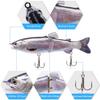 TRUSCEND Easy Catch SwimMax with BKK Hooks, Magic Noisy Wiggling and Vibrating Actions for More Bites, Lifelike Fishing Lures for Bass Trout Walleye Crappie, Strongest Dyneema Fiber Jointed Swimbaits view 2
