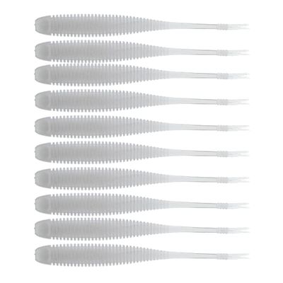 BAITFUEL Flat Sided Shad Infused with Supercharged X55 Formula Gel: Fish Scent Technology with Powerful Attractants | 3.5-Inch, Grey Ghost (PN: X78582)