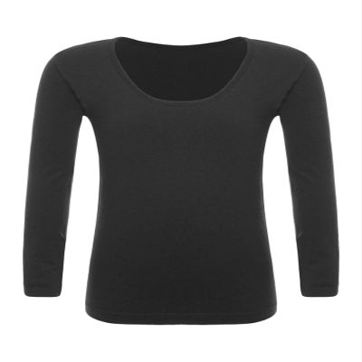 Hansber Kids Girls Boys Compression Base Layer Thermal Underwear Tops Stretchy Nylon Long Sleeve Undershirts Type A Black 2-4