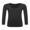 Hansber Kids Girls Boys Compression Base Layer Thermal Underwear Tops Stretchy Nylon Long Sleeve Undershirts Type A Black 2-4 view 1