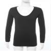 Hansber Kids Girls Boys Compression Base Layer Thermal Underwear Tops Stretchy Nylon Long Sleeve Undershirts Type A Black 2-4 view 3