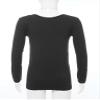 Hansber Kids Girls Boys Compression Base Layer Thermal Underwear Tops Stretchy Nylon Long Sleeve Undershirts Type A Black 2-4 view 4
