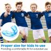 TOODOO 6 Pieces Braces Mouth Guard Kids Sports Mouth Guard for Kids Double Football Youth Mouthguards for Boxing Football Hockey Karate Basketball (Transparent, Transparent Blue) view 3