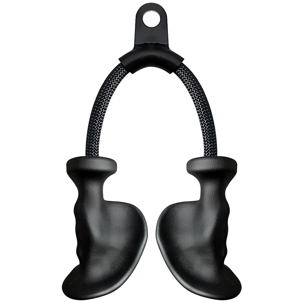 Ergonomic Tricep Rope Pull Down Attachment, Upgraded Long Triceps Rope Cable Attachments for Gym, Lat Pull Down Bar for Cable Machine, Tricep Lat Pulldown Workout Cable Attachments (HAND ROPE-01)