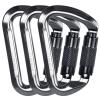 SEPEAK UIAA CE 30kN Climbing Carabiner Clips, Professional Heavy Duty Twist Locking Carabiners for Climbing,Mountaineering, Rappelling, Camping, Hiking, Swings, Large D Ring Hooks view 1
