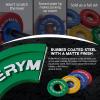 EVERYMATE Rubber Fractional Weight Plates Set Micro Weight Plate Pair of 0.25LB 0.5LB 0.75LB 1 LB for Olympic Barbells for Strength Training Micro Plates view 4