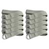 Sunshine Yoga 10-Pack Yoga Strap, 6-Foot Yoga Straps With Anti-Slip D-Ring Buckle, Adjustable Leg Stretching Strap for Muscle and Hamstring Stretch, Exercise Strap for Schools and Studios, Cool Gray view 1