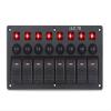 8 Gang Switch Panel Circuit Breaker Toggle Rocker Switch Boat Marine RV Truck Camper view 1