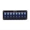 8 Gang Switch Panel Aluminum ON Off Rocker Toggle Switch Panel Waterproof 12V 24V Automotive Car Marine Boat RV Camper Truck view 1