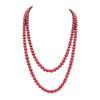 1920s Long Fake Pearls Strand Necklace Layered Retro Vintage Imitation Round Beaded Ball for Women Flapper Party Wedding Costume Party Halloween Jewelry Mother's Day Gift-Red 3 view 1