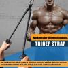 Ergonomic Tricep Rope Pull Down Attachment, Upgraded Long Triceps Rope Cable Attachments for Gym, Lat Pull Down Bar for Cable Machine, Tricep Lat Pulldown Workout Cable Attachments (HAND ROPE-04) view 3