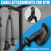 Ergonomic Tricep Rope Pull Down Attachment, Upgraded Long Triceps Rope Cable Attachments for Gym, Lat Pull Down Bar for Cable Machine, Tricep Lat Pulldown Workout Cable Attachments (HAND ROPE-04) view 4