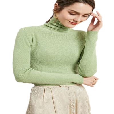 keusyoi Womens Turtleneck Sweater Autumn Slim Fit Basic Shirts Fashion Cashmere Sweater Solid Bottoming Pullovers