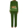 Cute Guinea Pigs Women's Pajama Set 2 Piece Long Sleeve Loungewear Top and Pants view 2