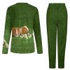 Cute Guinea Pigs Women's Pajama Set 2 Piece Long Sleeve Loungewear Top and Pants view 4