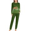 Cute Guinea Pigs Women's Pajama Set 2 Piece Long Sleeve Loungewear Top and Pants view 1