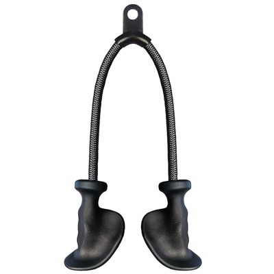 Ergonomic Tricep Rope Pull Down Attachment, Upgraded Long Triceps Rope Cable Attachments for Gym, Lat Pull Down Bar for Cable Machine, Tricep Lat Pulldown Workout Cable Attachments (HAND ROPE-02)
