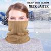 Tgirls Winter Neck Warmer for Women Neck Gaiter Thick Windproof Scarf Ski Face Mask Cover Tube Circle Scarves for men (Khaki) view 2