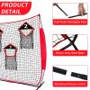HIGOOD Football Throwing Net with 3 Targets: 6X6FT Quarterback Training net for Passing Accuracy Kids Youth Adults in Backyard view 3