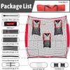 HIGOOD Football Throwing Net with 3 Targets: 6X6FT Quarterback Training net for Passing Accuracy Kids Youth Adults in Backyard view 4