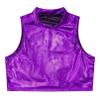 iiniim Girls Shiny Metallic Turtleneck Crop Tank Tops for Gymnastic Leotard Jazz Ballet Dance wear Costume Purple 14 view 3