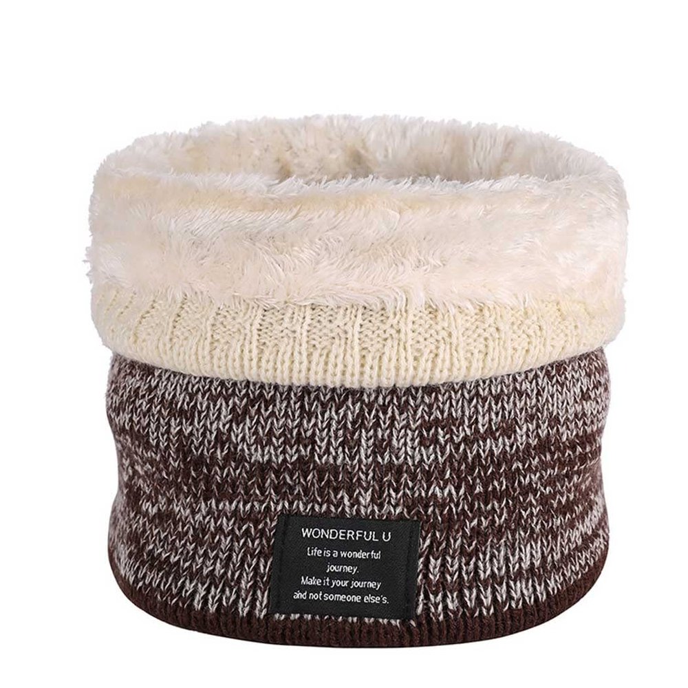 Tgirls Winter Neck Warmer for Women Neck Gaiter for Men Thick Windproof Scarf Ski Face Mask Cover Tube Circle Scarves (Beige)