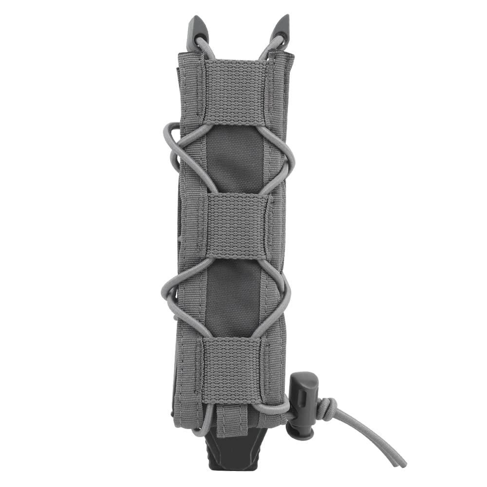 Magazine Pouch with Malice Clip MOLLE Tactical 9MM Single Extended Mag Pouch Holster Mag Carrier Hunting Equipment Holder