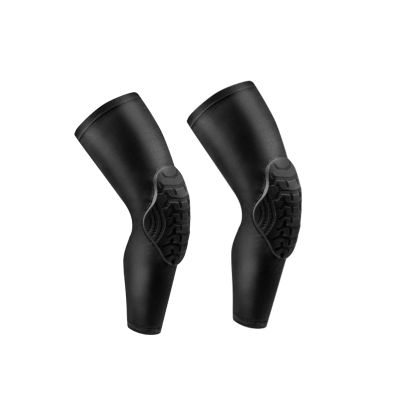 Blaward Basketball Knee Compression Pads Crashproof Long Leg Sleeves for Youth Adult Wrestling Football Volleyball, 1 Pair