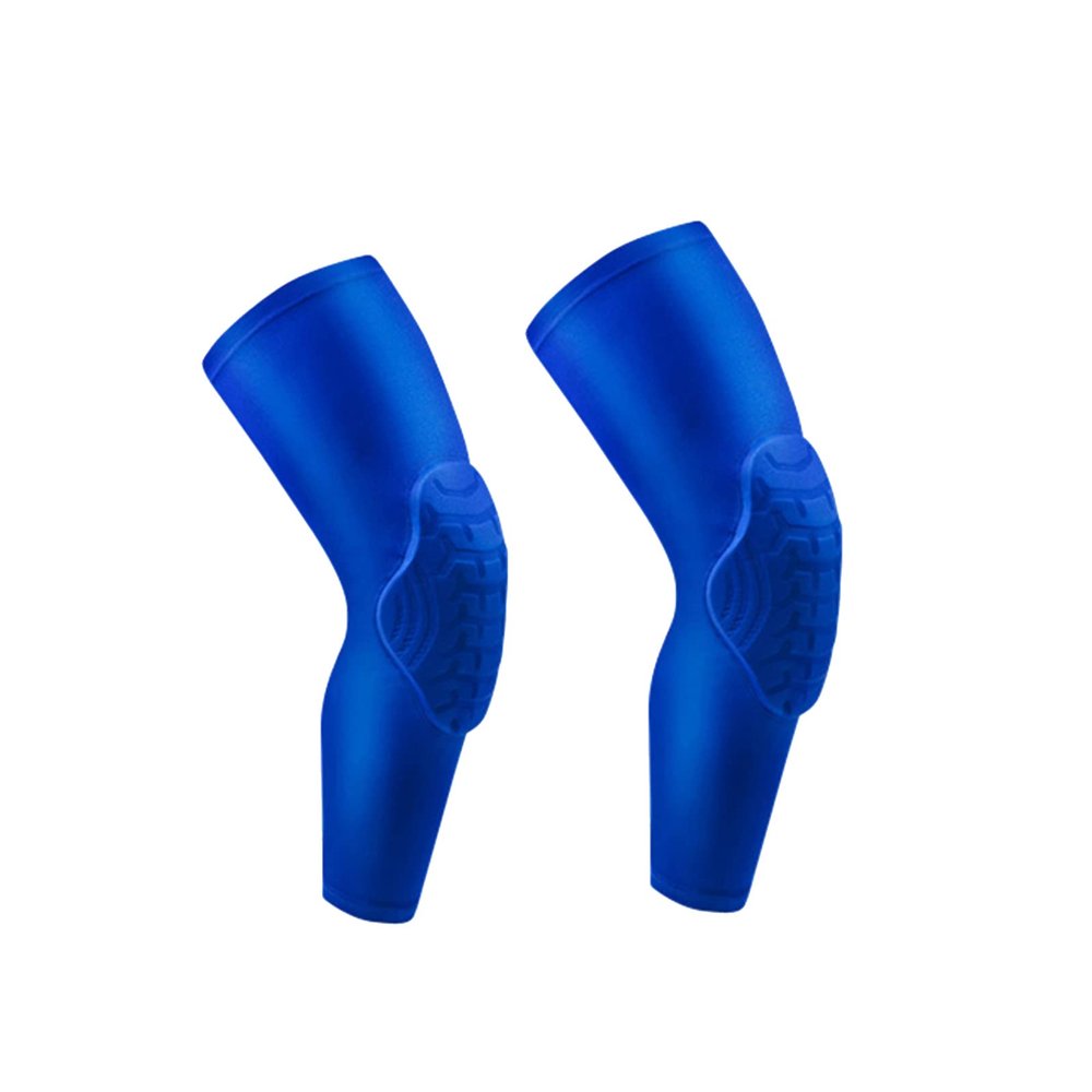 Blaward Basketball Knee Compression Pads Crashproof Long Leg Sleeves for Youth Adult Wrestling Football Volleyball, 1 Pair