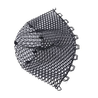 Rubber Fishing Net, Replacement Transparent Black Fishing Landing Net for Freshwater Saltwater 40cm Depth
