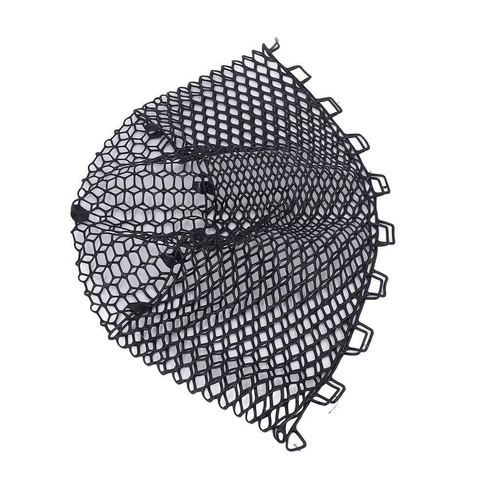 Rubber Fishing Net, Replacement Transparent Black Fishing Landing Net for Freshwater Saltwater 40cm Depth