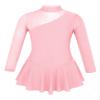 TSSOE Girls Long Sleeves Sequins Mesh Patchwork Gymnastics Ballet Dance Dress Figure Ice Skating Dress A10 10 Years view 1