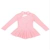 TSSOE Girls Long Sleeves Sequins Mesh Patchwork Gymnastics Ballet Dance Dress Figure Ice Skating Dress A10 10 Years view 3