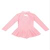 TSSOE Girls Long Sleeves Sequins Mesh Patchwork Gymnastics Ballet Dance Dress Figure Ice Skating Dress A10 10 Years view 4