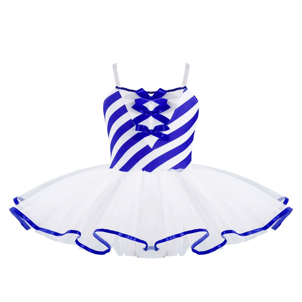 Duoremi Kids Girls Christmas Mrs Santa Costume Striped Tutu Dress Figure Ice Skating Fancy Dress up D 02 16 Years
