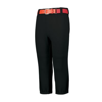 Augusta Sportswear Youth Gamer Pull-Up Baseball Pant with Loops Black XL